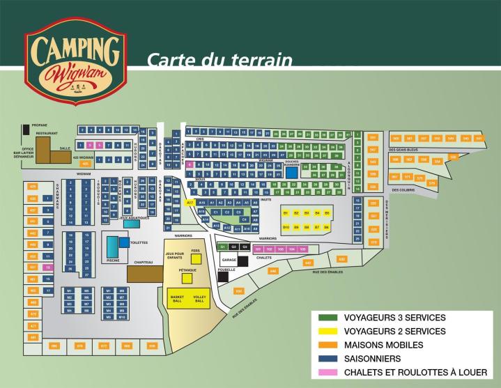 Avant votre séjour, n'oubliez pas de consulter la carte du site du CAMPING WIGWAM, situé à Upton.